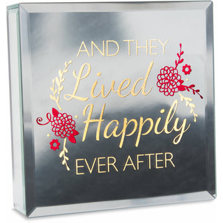 Happily Ever After 6" Lit-Mirrored Plaque