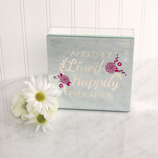 Happily Ever After 6" Lit-Mirrored Plaque