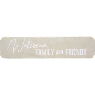 Welcome 16" x 3.75" Garden Stone