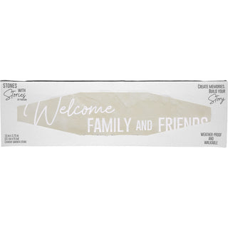 Welcome 16" x 3.75" Garden Stone