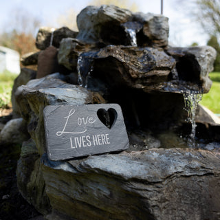 Love Lives Here 7" x 4.25" Garden Stone