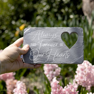 Forever In Our Hearts 7" x 4.25" Garden Stone