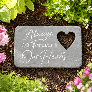 Forever In Our Hearts 7" x 4.25" Garden Stone