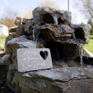 Forever In Our Hearts 7" x 4.25" Garden Stone