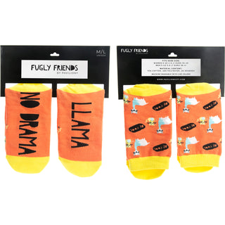 No Drama Llama S/M Unisex Cotton Blend Sock