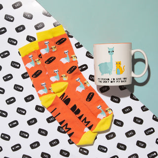 No Drama Llama S/M Unisex Cotton Blend Sock