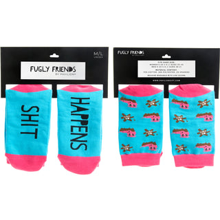 Shit Happens Unisex Cotton Blend Sock