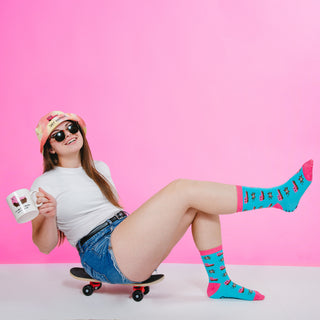 Shit Happens M/L Unisex Cotton Blend Sock