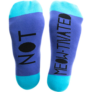 Not Meow-tivated S/M Unisex Cotton Blend Sock
