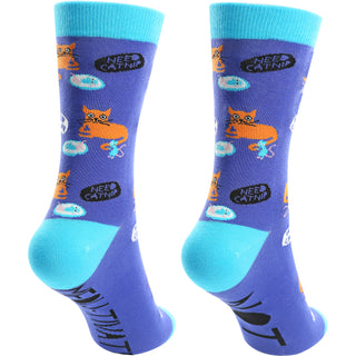 Not Meow-tivated S/M Unisex Cotton Blend Sock
