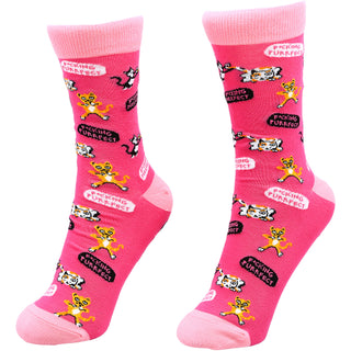Crazy Cat Lady S/M Unisex Cotton Blend Sock