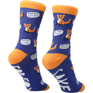 For Fox Sake S/M Unisex Cotton Blend Sock