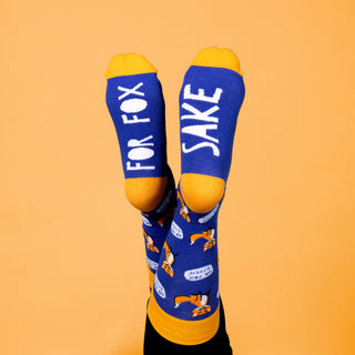 For Fox Sake S/M Unisex Cotton Blend Sock