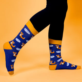 For Fox Sake S/M Unisex Cotton Blend Sock