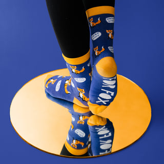 For Fox Sake S/M Unisex Cotton Blend Sock