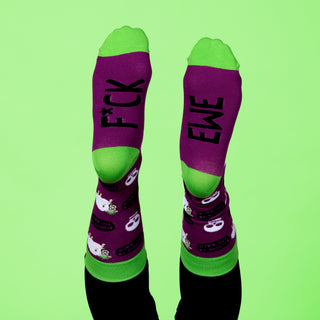 F*ck Ewe S/M Unisex Cotton Blend Sock