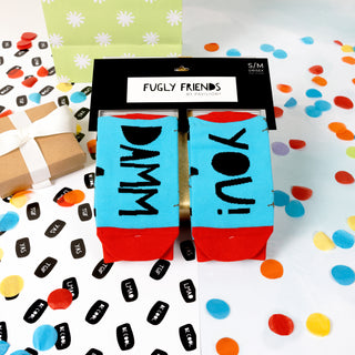 Damm You S/M Unisex Cotton Blend Sock