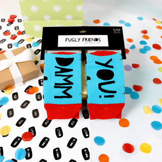 Damm You S/M Unisex Cotton Blend Sock