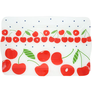 Cherries 16.75" x 11" Glass Serving Tray