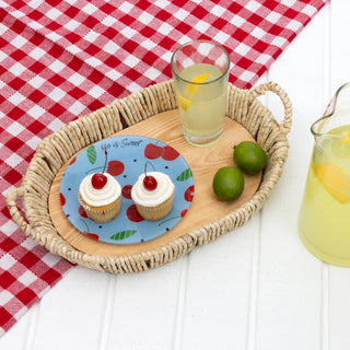 Cherries 8" Glass Appetizer Plate