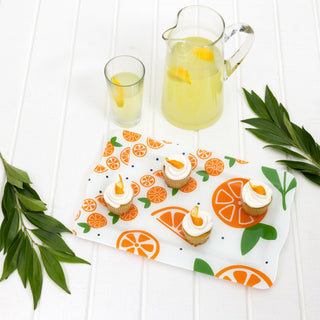 Oranges 16.75" x 11" Glass Serving Tray