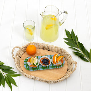 Oranges 11" Glass Serving Tray with 3 Bowls