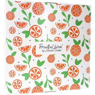 Oranges 11.5" Glass Platter with Bowl