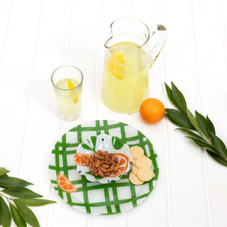 Oranges 11.5" Glass Platter with Bowl
