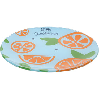 Oranges 8" Glass Appetizer Plate