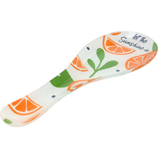 Oranges 9.25" Glass Spoon Rest