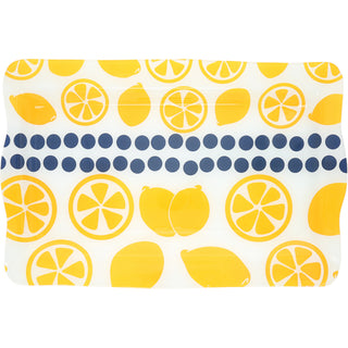 Lemons 16.75" x 11" Glass Serving Tray