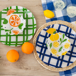 Lemons 11.5" Glass Platter with Bowl