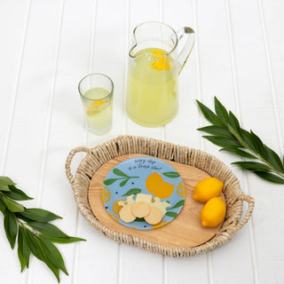 Lemons 8" Glass Appetizer Plate