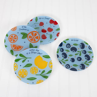 Lemons 8" Glass Appetizer Plate