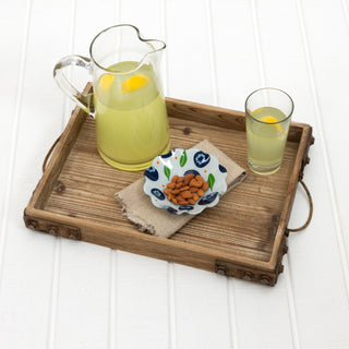 Blueberries 6" Glass Bowl