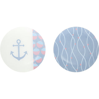 Lake 8" Glass Appetizer Plates (Set of 2)