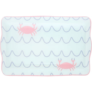 Beach 16.75" x 11" Glass Serving Tray