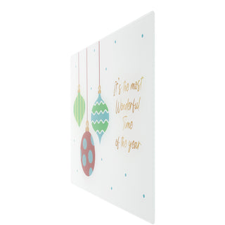 Holiday 13.75" x 9.75" Glass Cutting Board