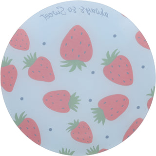 Strawberries 8" Glass Appetizer Plate