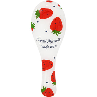 Strawberries 9.25" Glass Spoon Rest