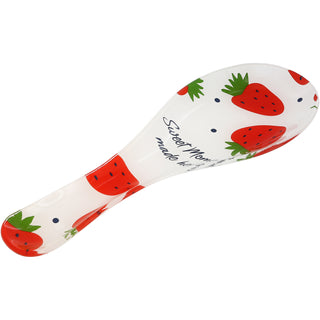 Strawberries 9.25" Glass Spoon Rest