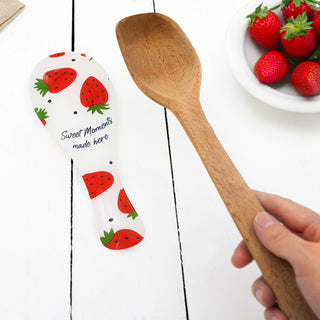 Strawberries 9.25" Glass Spoon Rest