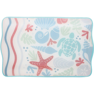 Coastal 16.75" x 11" Glass Serving Tray