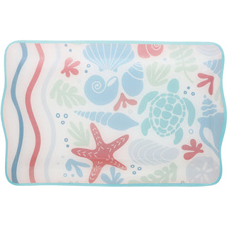 Coastal 16.75" x 11" Glass Serving Tray