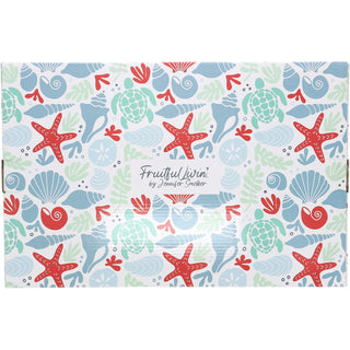 Coastal 16.75" x 11" Glass Serving Tray