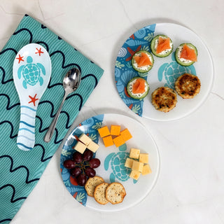 Coastal 9.25" Glass Spoon Rest