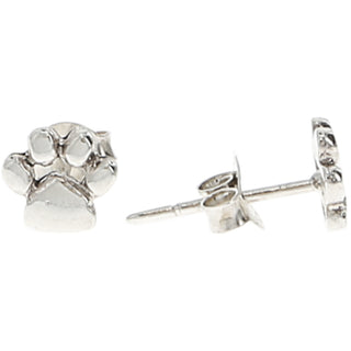 Cat Lover 6mm Sterling Silver Pawprint Stud Earrings