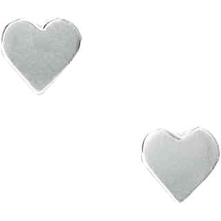 Bunny Loves You 7mm Sterling Silver Heart Stud Earrings