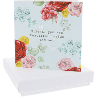 Friend 5mm Sterling Silver Cubic Zirconia Stud Earrings