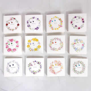 August 5mm Sterling Silver Cubic Zirconia Stud Earrings